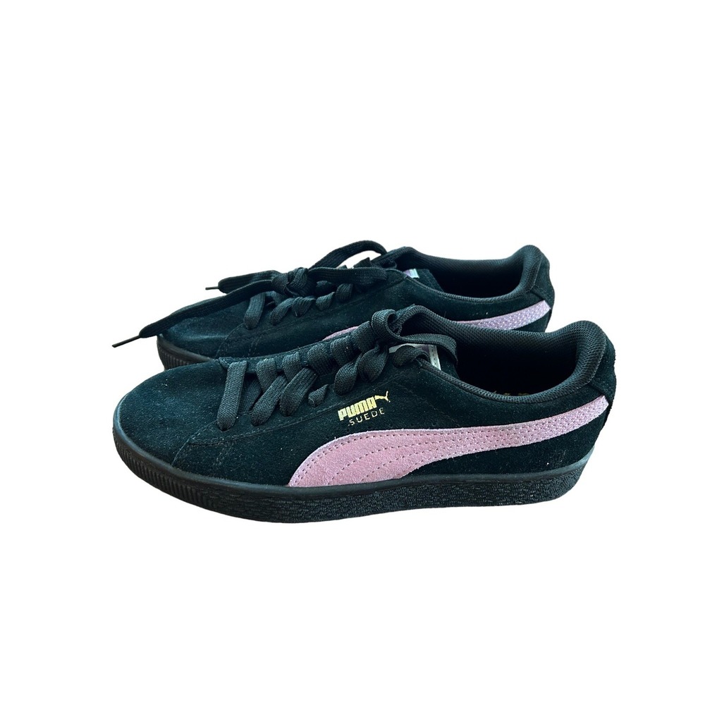 Puma  Suede Classic Women's Sneakers Black & Purple Lace Up NEW‎ 5.5
